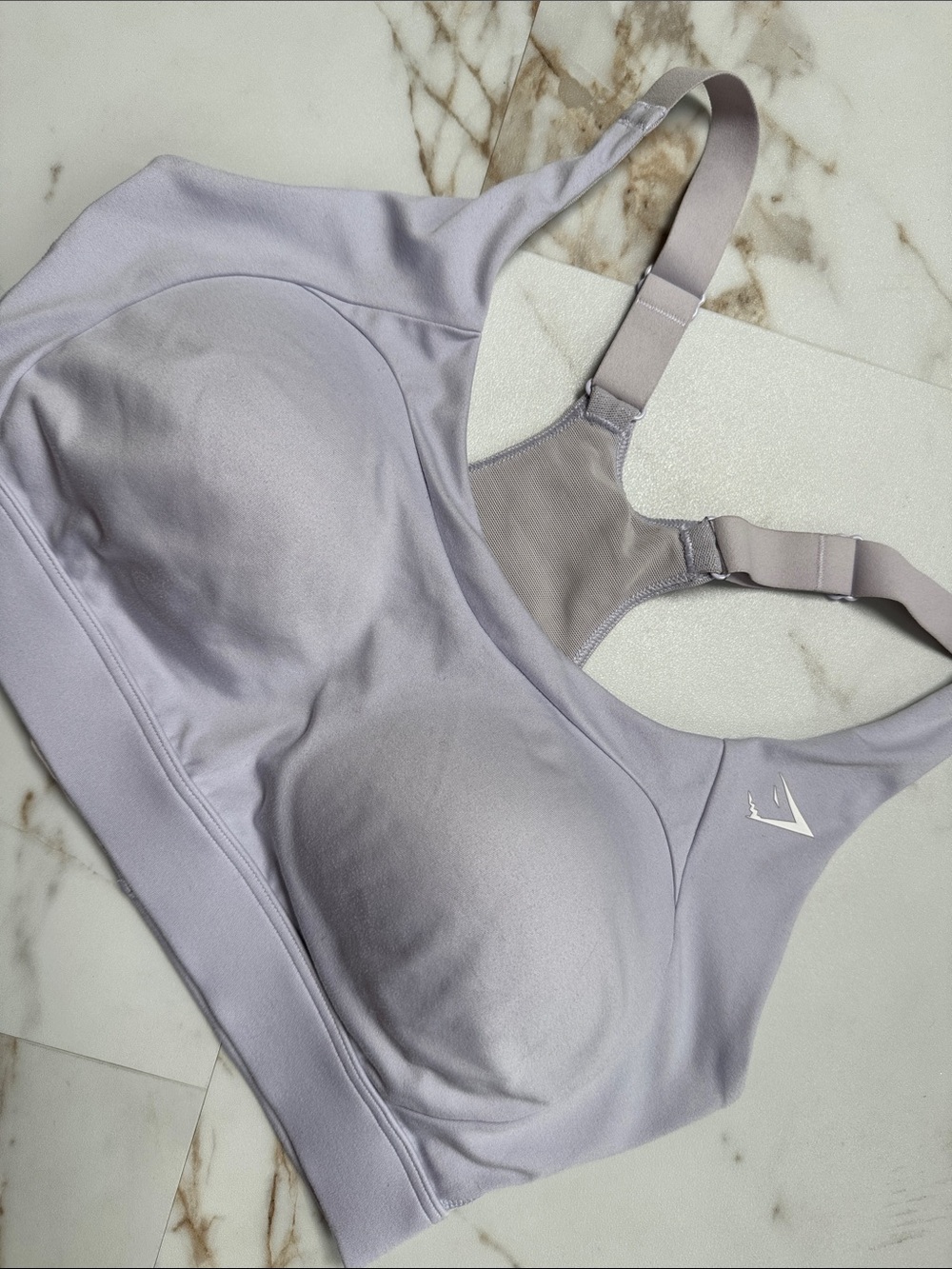 Gymshark Logo Lilac Sports Bra Sz M Running Workout Sporty Bodybuilding